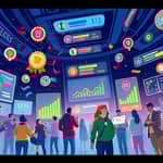 Apps com controle de metas visuais e recompensas gamificadas