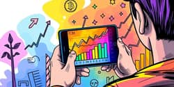 Apps com gráficos que mostram sua evolução financeira