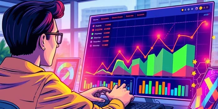 Ferramentas com gráficos para visualização da sua evolução financeira
