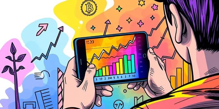 Apps com gráficos que mostram sua evolução financeira